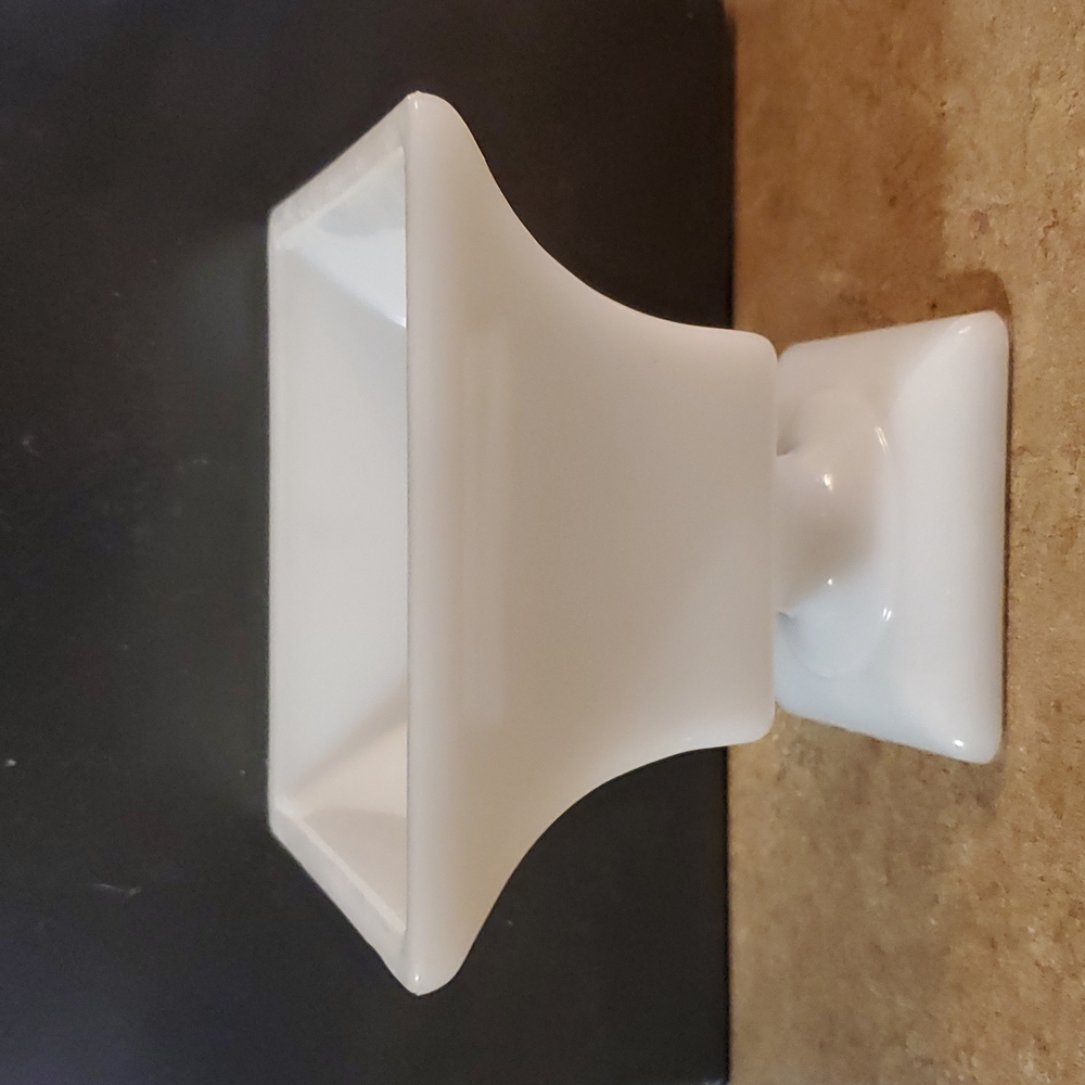 Vintage milk glass square bowl.